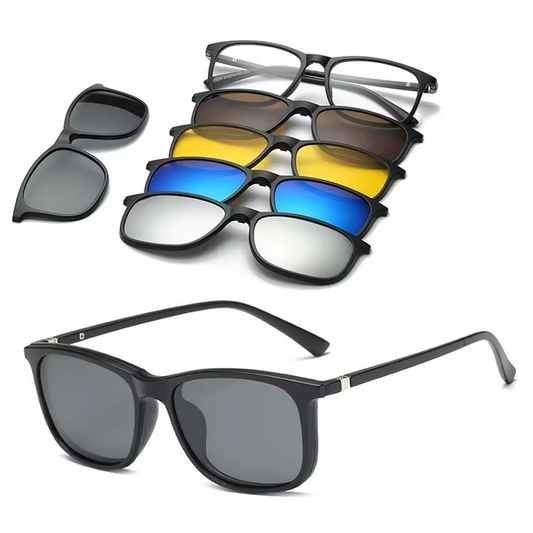 6-in-1 Magnetic Clip-On Sunglasses